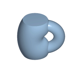 Caneca deformando para um toro
